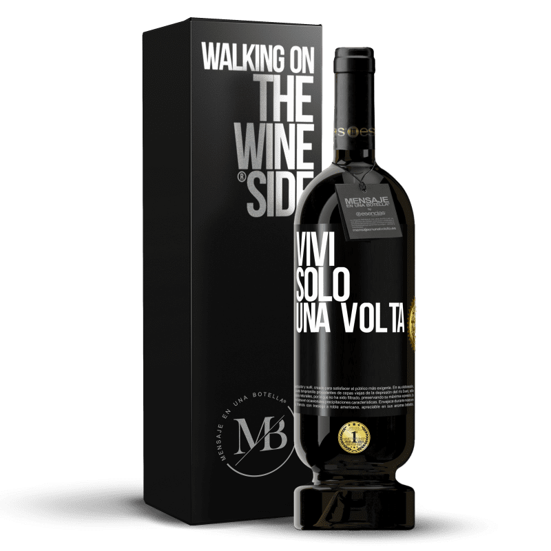 49,95 € Spedizione Gratuita | Vino rosso Edizione Premium MBS® Riserva Vivi solo una volta Etichetta Nera. Etichetta personalizzabile Riserva 12 Mesi Raccogliere 2015 Tempranillo