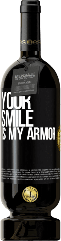 49,95 € | Красное вино Premium Edition MBS® Бронировать Твоя улыбка - моя броня Черная метка. Настраиваемая этикетка Бронировать 12 Месяцы Урожай 2014 Tempranillo