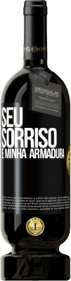 49,95 € Envio grátis | Vinho tinto Edição Premium MBS® Reserva Seu sorriso é minha armadura Etiqueta Preta. Etiqueta personalizável Reserva 12 Meses Colheita 2016 Tempranillo
