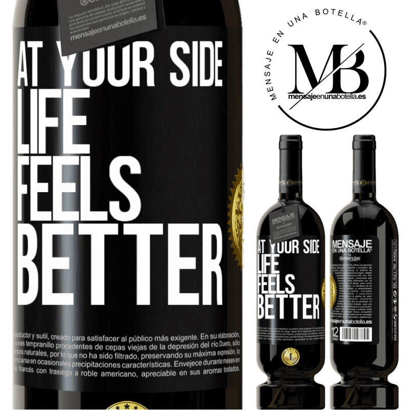 49,95 € Free Shipping | Red Wine Premium Edition MBS® Reserve At your side life feels better Black Label. Customizable label Reserve 12 Months Harvest 2015 Tempranillo