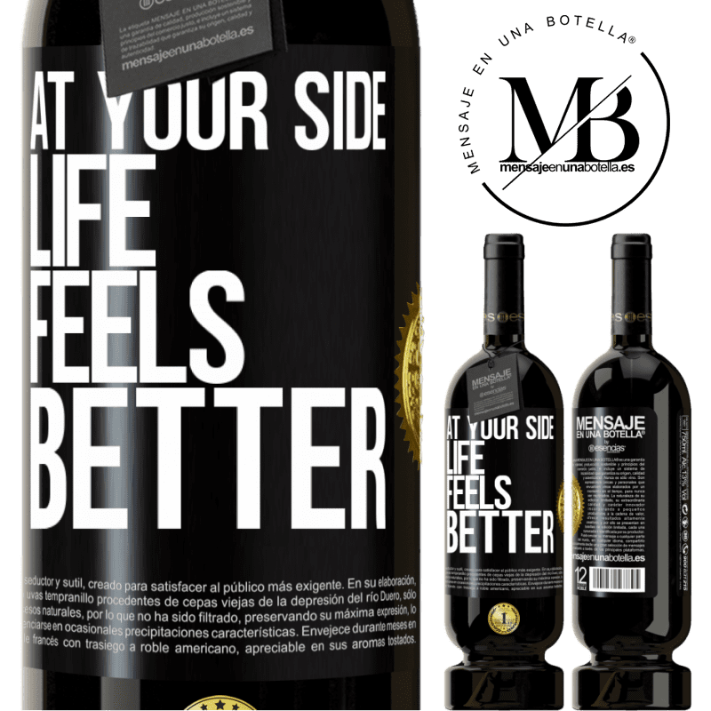 49,95 € Free Shipping | Red Wine Premium Edition MBS® Reserve At your side life feels better Black Label. Customizable label Reserve 12 Months Harvest 2016 Tempranillo