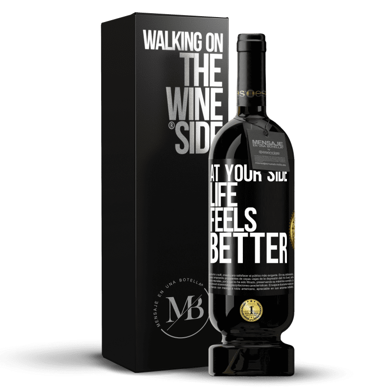 49,95 € Free Shipping | Red Wine Premium Edition MBS® Reserve At your side life feels better Black Label. Customizable label Reserve 12 Months Harvest 2015 Tempranillo