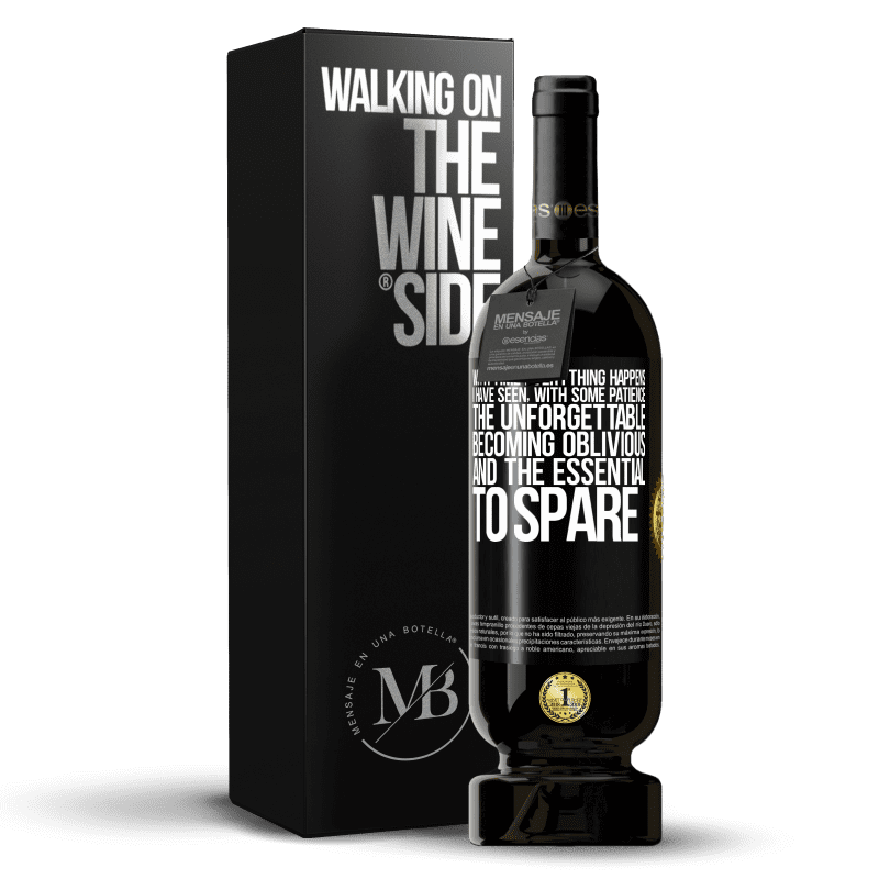 49,95 € Free Shipping | Red Wine Premium Edition MBS® Reserve With time everything happens. I have seen, with some patience, the unforgettable becoming oblivious, and the essential to Black Label. Customizable label Reserve 12 Months Harvest 2014 Tempranillo