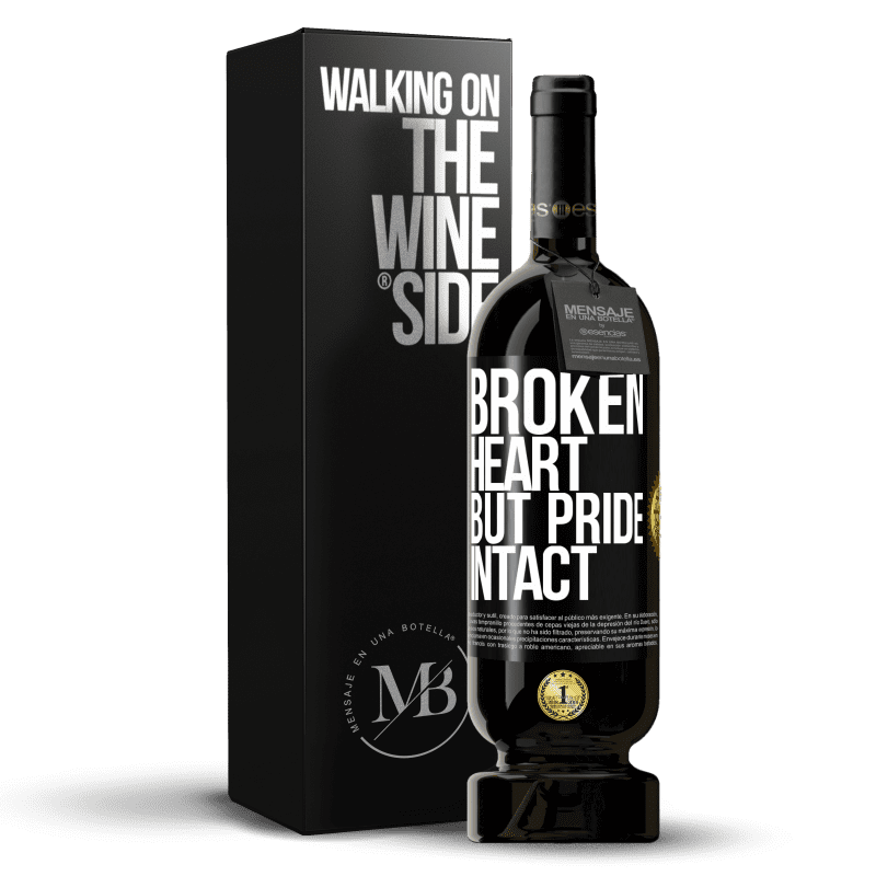 49,95 € Free Shipping | Red Wine Premium Edition MBS® Reserve The broken heart But pride intact Black Label. Customizable label Reserve 12 Months Harvest 2014 Tempranillo