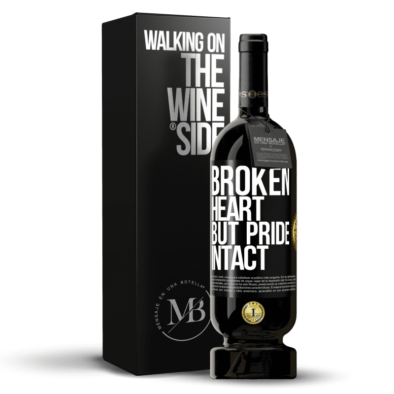 49,95 € Free Shipping | Red Wine Premium Edition MBS® Reserve The broken heart But pride intact Black Label. Customizable label Reserve 12 Months Harvest 2015 Tempranillo