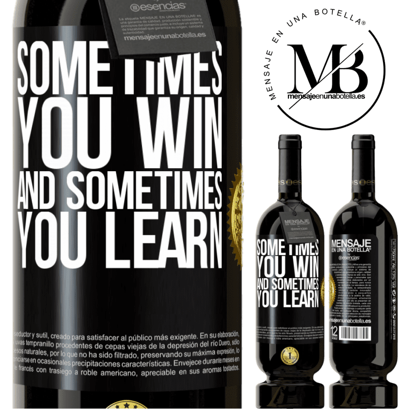 29,95 € Free Shipping | Red Wine Premium Edition MBS® Reserva Sometimes you win, and sometimes you learn Black Label. Customizable label Reserva 12 Months Harvest 2014 Tempranillo