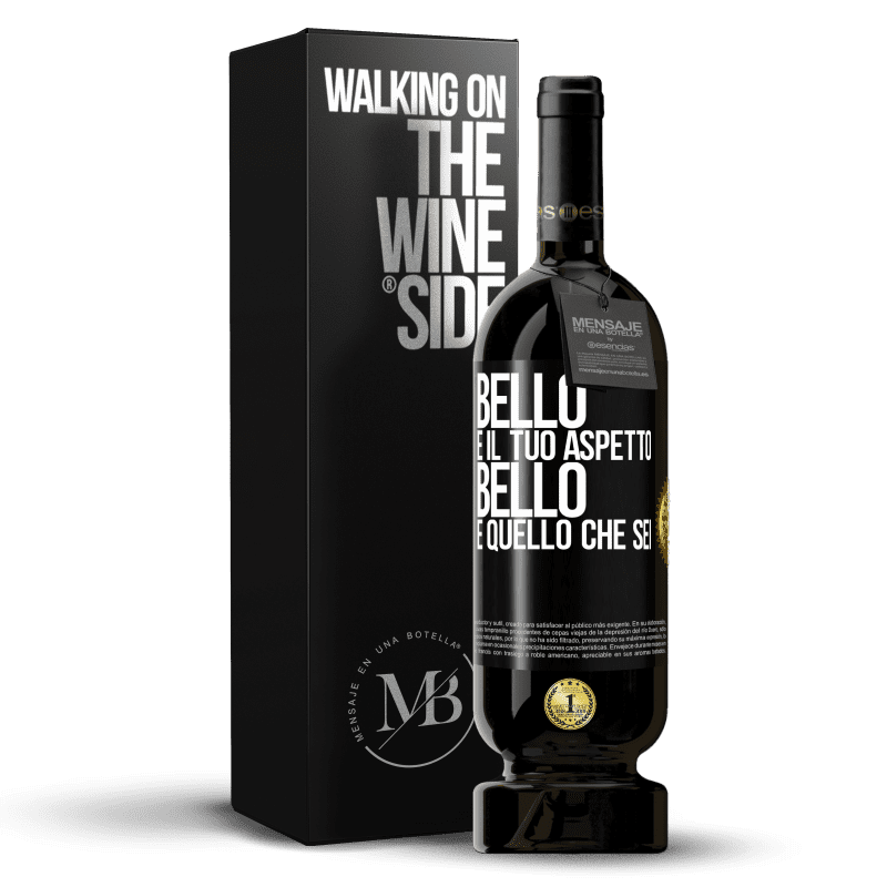 49,95 € Spedizione Gratuita | Vino rosso Edizione Premium MBS® Riserva Bello è il tuo aspetto, bello è quello che sei Etichetta Nera. Etichetta personalizzabile Riserva 12 Mesi Raccogliere 2016 Tempranillo