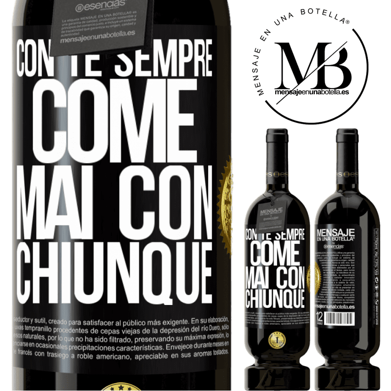 49,95 € Spedizione Gratuita | Vino rosso Edizione Premium MBS® Riserva Con te sempre come mai con chiunque Etichetta Nera. Etichetta personalizzabile Riserva 12 Mesi Raccogliere 2015 Tempranillo