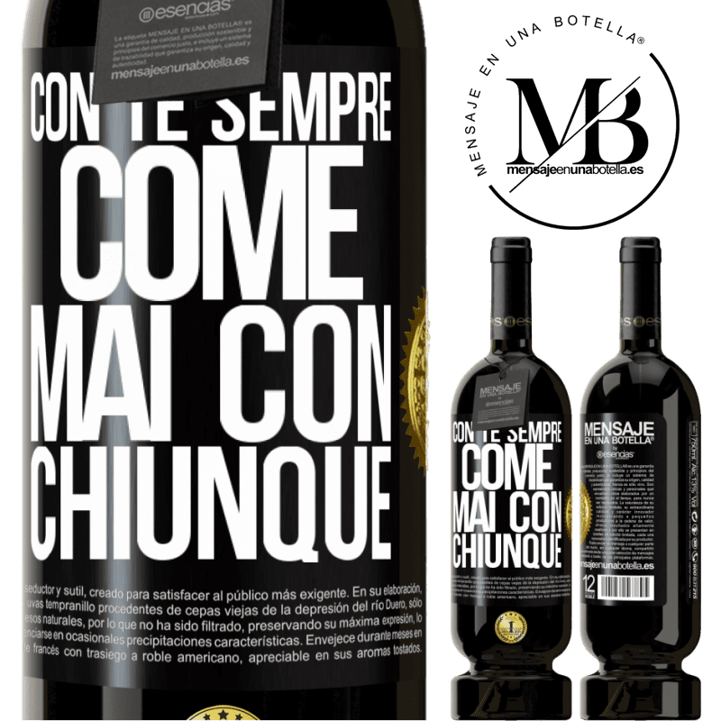 49,95 € Spedizione Gratuita | Vino rosso Edizione Premium MBS® Riserva Con te sempre come mai con chiunque Etichetta Nera. Etichetta personalizzabile Riserva 12 Mesi Raccogliere 2016 Tempranillo