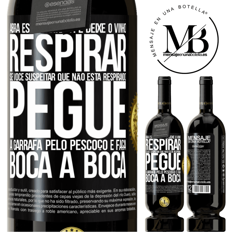 49,95 € Envio grátis | Vinho tinto Edição Premium MBS® Reserva Abra esta garrafa e deixe o vinho respirar. Se você suspeitar que não está respirando, pegue a garrafa pelo pescoço e faça Etiqueta Preta. Etiqueta personalizável Reserva 12 Meses Colheita 2014 Tempranillo