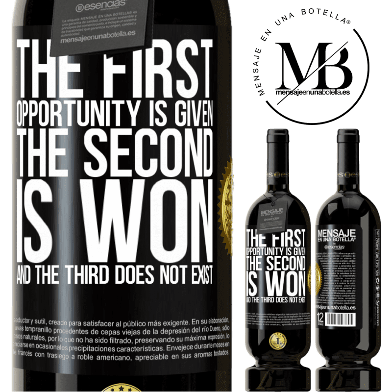 49,95 € Free Shipping | Red Wine Premium Edition MBS® Reserve The first opportunity is given, the second is won, and the third does not exist Black Label. Customizable label Reserve 12 Months Harvest 2014 Tempranillo