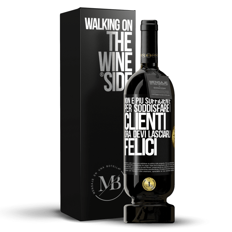 49,95 € Spedizione Gratuita | Vino rosso Edizione Premium MBS® Riserva Non è più sufficiente per soddisfare i clienti. Ora devi lasciarli felici Etichetta Nera. Etichetta personalizzabile Riserva 12 Mesi Raccogliere 2016 Tempranillo