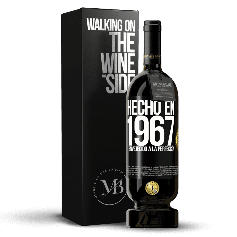 49,95 € Envío gratis | Vino Tinto Edición Premium MBS® Reserva Hecho en 1967. Envejecido a la perfección Etiqueta Negra. Etiqueta personalizable Reserva 12 Meses Cosecha 2016 Tempranillo
