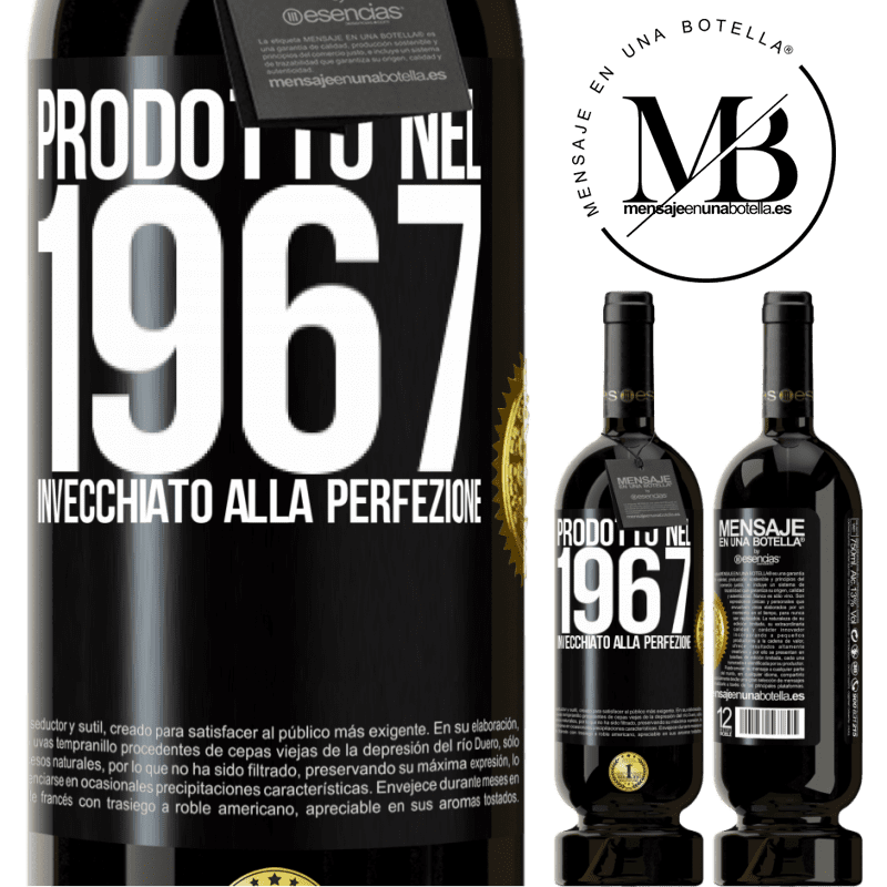 49,95 € Spedizione Gratuita | Vino rosso Edizione Premium MBS® Riserva Prodotto nel 1967. Invecchiato alla perfezione Etichetta Nera. Etichetta personalizzabile Riserva 12 Mesi Raccogliere 2015 Tempranillo