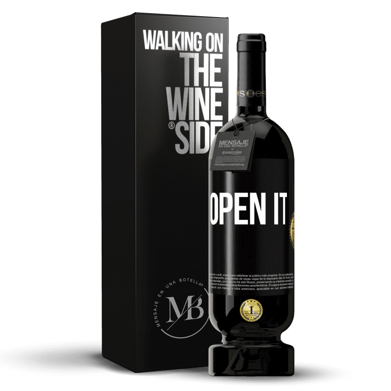 49,95 € Free Shipping | Red Wine Premium Edition MBS® Reserve Open it Black Label. Customizable label Reserve 12 Months Harvest 2014 Tempranillo