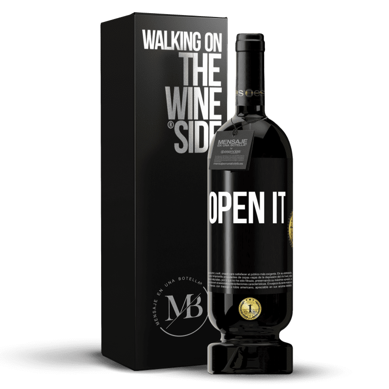 49,95 € Free Shipping | Red Wine Premium Edition MBS® Reserve Open it Black Label. Customizable label Reserve 12 Months Harvest 2015 Tempranillo