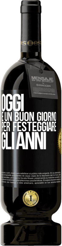 49,95 € Spedizione Gratuita | Vino rosso Edizione Premium MBS® Riserva Oggi è un buon giorno per festeggiare gli anni Etichetta Nera. Etichetta personalizzabile Riserva 12 Mesi Raccogliere 2015 Tempranillo