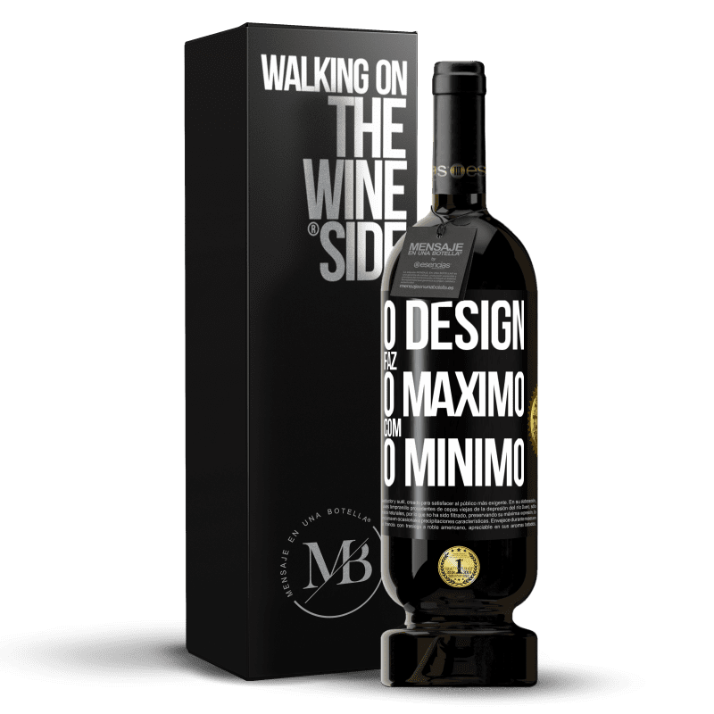 49,95 € Envio grátis | Vinho tinto Edição Premium MBS® Reserva O design faz o máximo com o mínimo Etiqueta Preta. Etiqueta personalizável Reserva 12 Meses Colheita 2014 Tempranillo