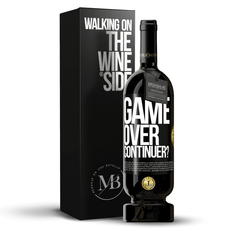 49,95 € Envoi gratuit | Vin rouge Édition Premium MBS® Réserve GAME OVER. Continuer? Étiquette Noire. Étiquette personnalisable Réserve 12 Mois Récolte 2015 Tempranillo