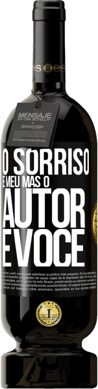 49,95 € | Vinho tinto Edição Premium MBS® Reserva O sorriso é meu, mas o autor é você Etiqueta Preta. Etiqueta personalizável Reserva 12 Meses Colheita 2016 Tempranillo