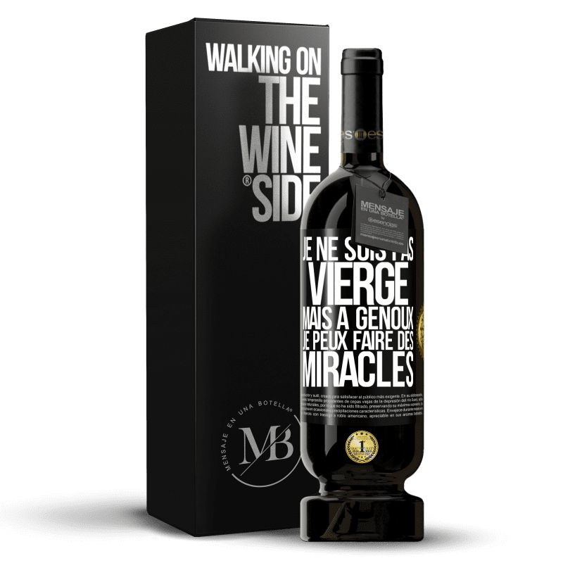 49,95 € Envoi gratuit | Vin rouge Édition Premium MBS® Réserve Je ne suis pas vierge, mais à genoux je peux faire des miracles Étiquette Noire. Étiquette personnalisable Réserve 12 Mois Récolte 2015 Tempranillo