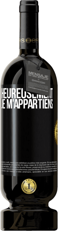 Envoi gratuit | Vin rouge Édition Premium MBS® Réserve Heureusement, je m'appartiens Étiquette Noire. Étiquette personnalisable Réserve 12 Mois Récolte 2014 Tempranillo