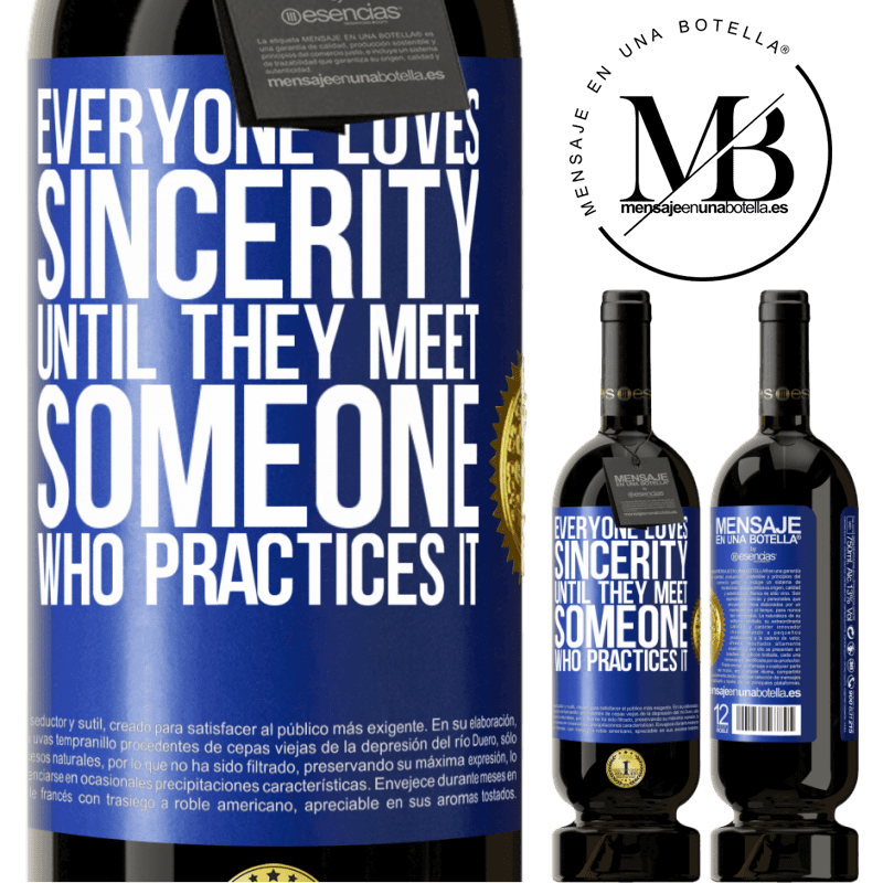29,95 € Free Shipping | Red Wine Premium Edition MBS® Reserva Everyone loves sincerity. Until they meet someone who practices it Blue Label. Customizable label Reserva 12 Months Harvest 2014 Tempranillo
