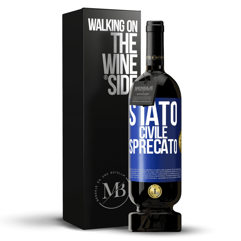 49,95 € Spedizione Gratuita | Vino rosso Edizione Premium MBS® Riserva Stato civile: sprecato Etichetta Blu. Etichetta personalizzabile Riserva 12 Mesi Raccogliere 2016 Tempranillo