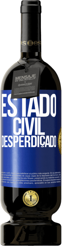 Envio grátis | Vinho tinto Edição Premium MBS® Reserva Estado civil: desperdiçado Etiqueta Azul. Etiqueta personalizável Reserva 12 Meses Colheita 2014 Tempranillo