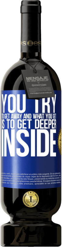 49,95 € 送料無料 | 赤ワイン プレミアム版 MBS® 予約する あなたは逃げようとします 青いタグ. カスタマイズ可能なラベル 予約する 12 月 収穫 2016 Tempranillo