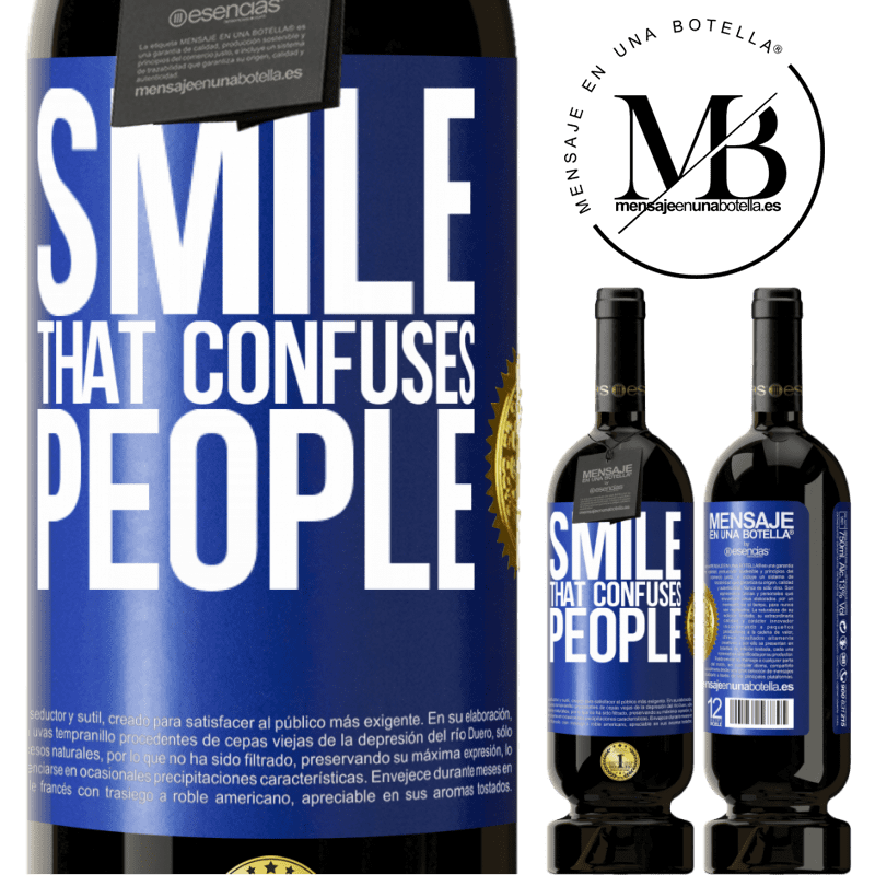 29,95 € Free Shipping | Red Wine Premium Edition MBS® Reserva Smile, that confuses people Blue Label. Customizable label Reserva 12 Months Harvest 2014 Tempranillo