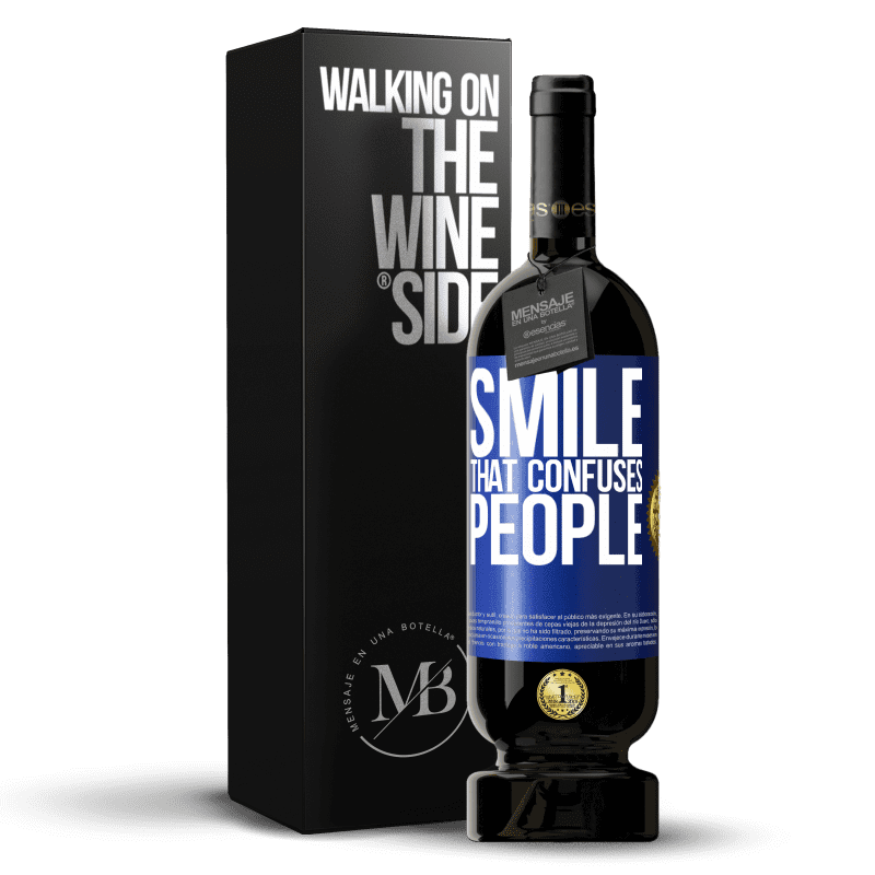 49,95 € Free Shipping | Red Wine Premium Edition MBS® Reserve Smile, that confuses people Blue Label. Customizable label Reserve 12 Months Harvest 2014 Tempranillo