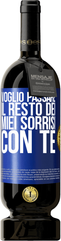49,95 € Spedizione Gratuita | Vino rosso Edizione Premium MBS® Riserva Voglio passare il resto dei miei sorrisi con te Etichetta Blu. Etichetta personalizzabile Riserva 12 Mesi Raccogliere 2016 Tempranillo