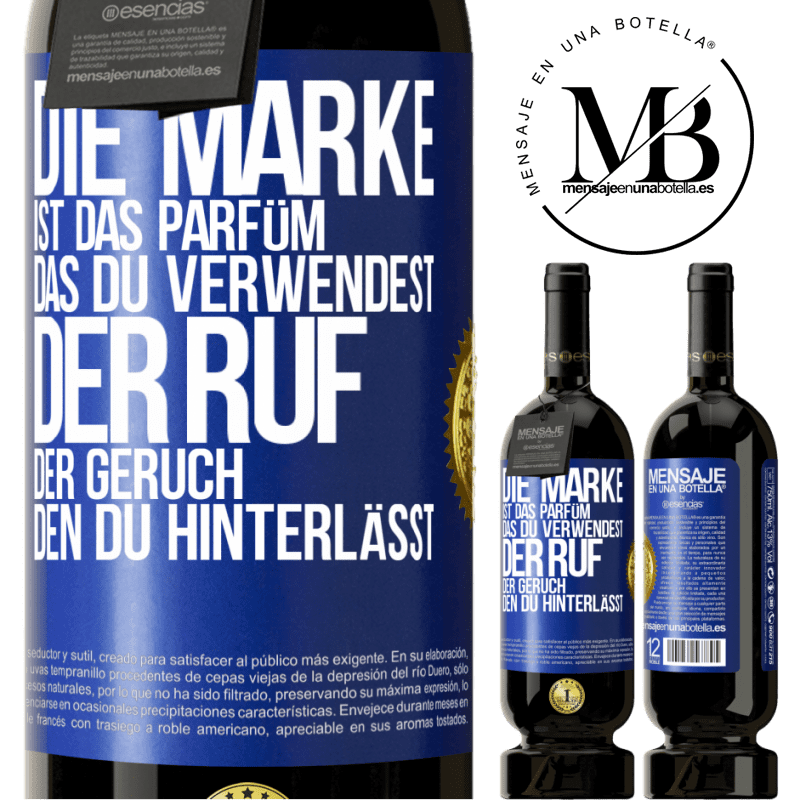 49,95 € Kostenloser Versand | Rotwein Premium Ausgabe MBS® Reserve Die Marke ist das Parfüm, das du verwendest. Der Ruf der Geruch, den du hinterlässt Blaue Markierung. Anpassbares Etikett Reserve 12 Monate Ernte 2015 Tempranillo