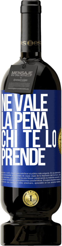 49,95 € | Vino rosso Edizione Premium MBS® Riserva Ne vale la pena chi te lo prende Etichetta Blu. Etichetta personalizzabile Riserva 12 Mesi Raccogliere 2015 Tempranillo