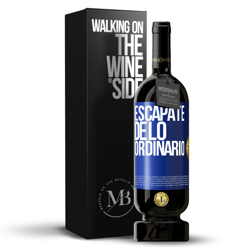 49,95 € Envío gratis | Vino Tinto Edición Premium MBS® Reserva Escápate de lo ordinario Etiqueta Azul. Etiqueta personalizable Reserva 12 Meses Cosecha 2015 Tempranillo