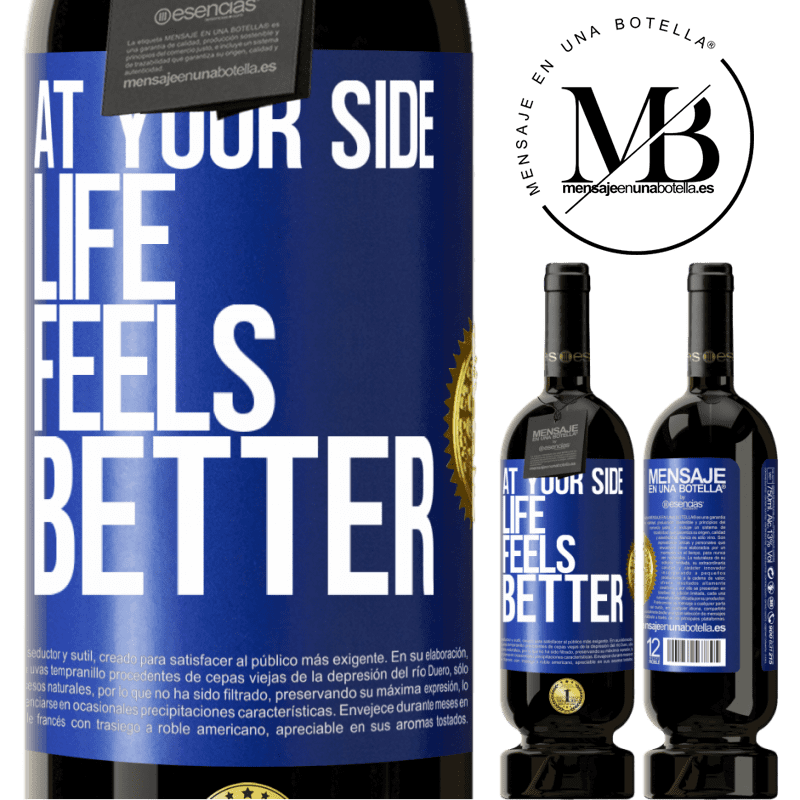 49,95 € Free Shipping | Red Wine Premium Edition MBS® Reserve At your side life feels better Blue Label. Customizable label Reserve 12 Months Harvest 2014 Tempranillo