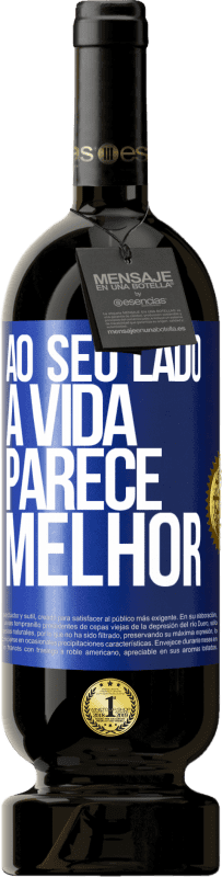 49,95 € | Vinho tinto Edição Premium MBS® Reserva Ao seu lado, a vida parece melhor Etiqueta Azul. Etiqueta personalizável Reserva 12 Meses Colheita 2016 Tempranillo