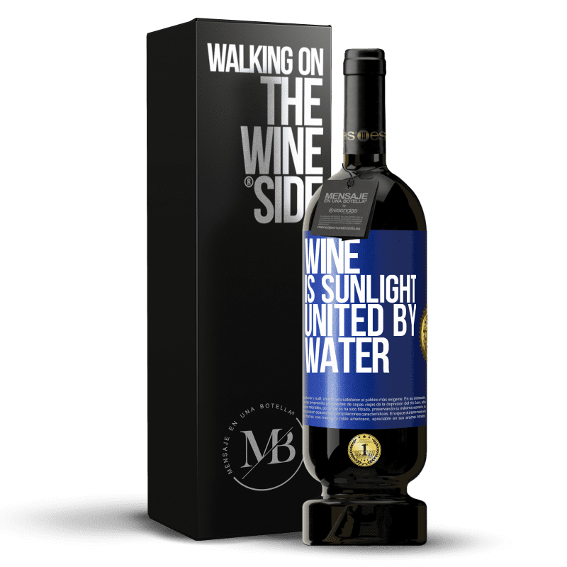 49,95 € Free Shipping | Red Wine Premium Edition MBS® Reserve Wine is sunlight, united by water Blue Label. Customizable label Reserve 12 Months Harvest 2014 Tempranillo