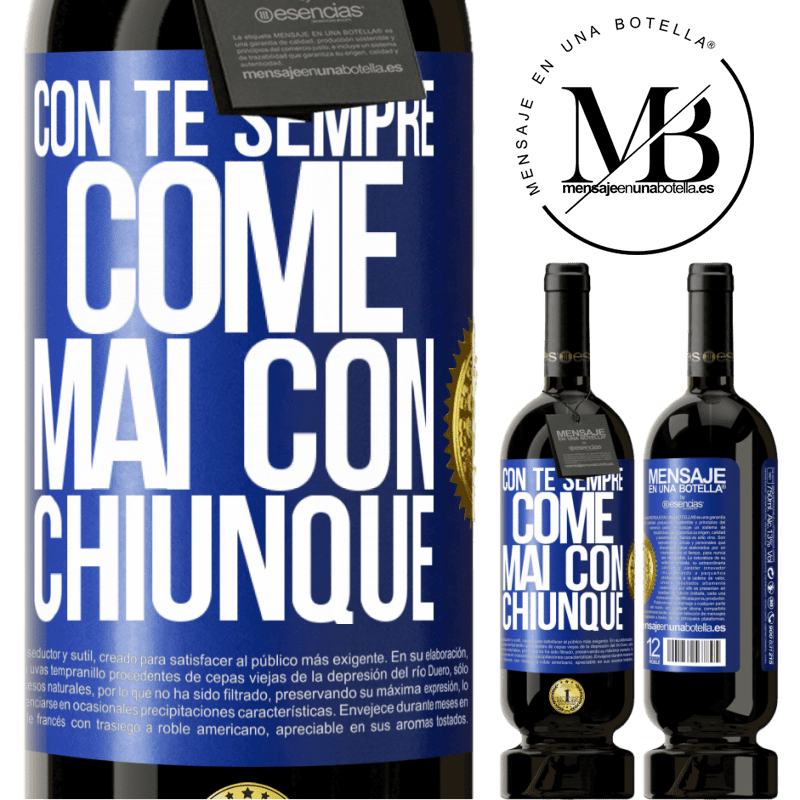 49,95 € Spedizione Gratuita | Vino rosso Edizione Premium MBS® Riserva Con te sempre come mai con chiunque Etichetta Blu. Etichetta personalizzabile Riserva 12 Mesi Raccogliere 2016 Tempranillo