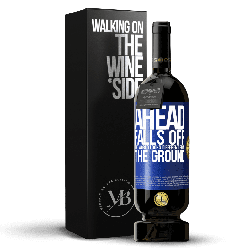 49,95 € 免费送货 | 红酒 高级版 MBS® 预订 来吧跌倒。世界看起来与地面不同 蓝色标签. 可自定义的标签 预订 12 个月 收成 2015 Tempranillo