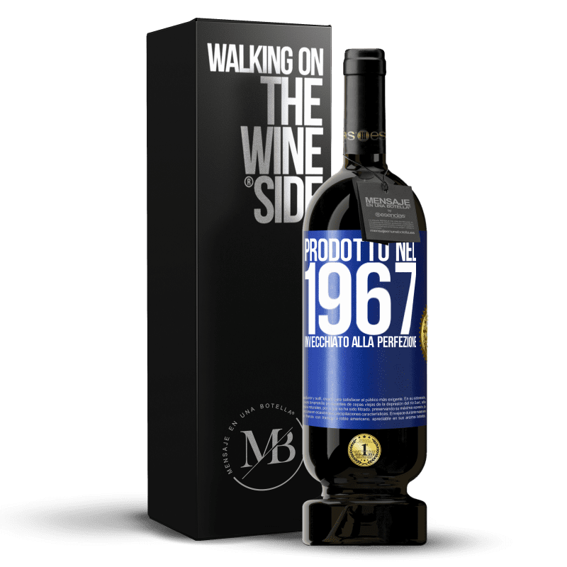 49,95 € Spedizione Gratuita | Vino rosso Edizione Premium MBS® Riserva Prodotto nel 1967. Invecchiato alla perfezione Etichetta Blu. Etichetta personalizzabile Riserva 12 Mesi Raccogliere 2015 Tempranillo