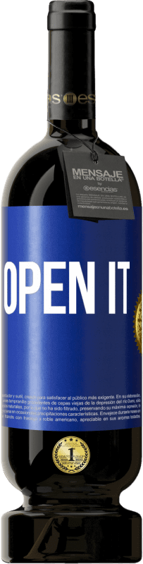 49,95 € Free Shipping | Red Wine Premium Edition MBS® Reserve Open it Blue Label. Customizable label Reserve 12 Months Harvest 2016 Tempranillo