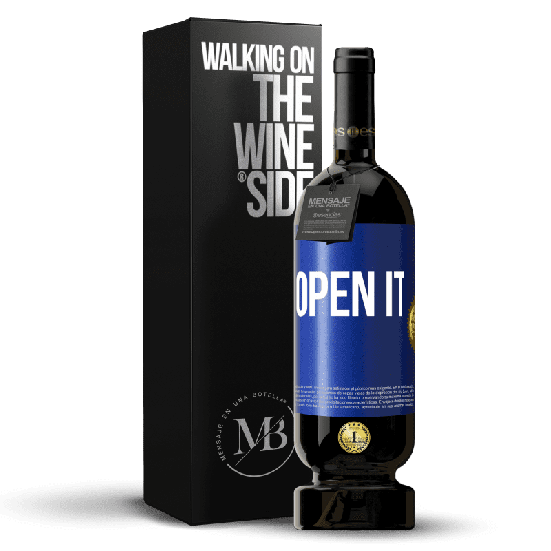 49,95 € Free Shipping | Red Wine Premium Edition MBS® Reserve Open it Blue Label. Customizable label Reserve 12 Months Harvest 2015 Tempranillo