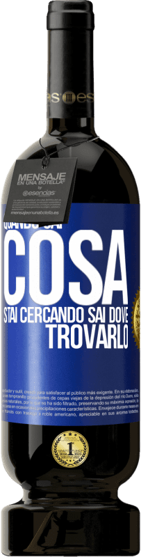 Spedizione Gratuita | Vino rosso Edizione Premium MBS® Riserva Quando sai cosa stai cercando, sai dove trovarlo Etichetta Blu. Etichetta personalizzabile Riserva 12 Mesi Raccogliere 2014 Tempranillo