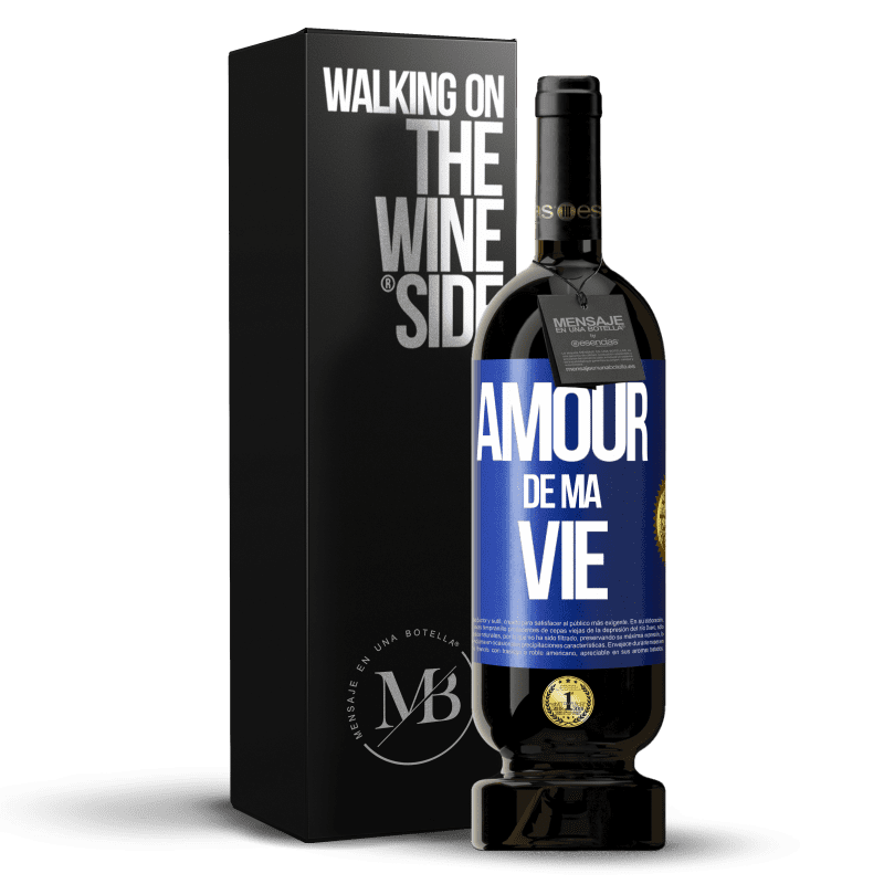 49,95 € Envoi gratuit | Vin rouge Édition Premium MBS® Réserve Amour de ma vie Étiquette Bleue. Étiquette personnalisable Réserve 12 Mois Récolte 2015 Tempranillo