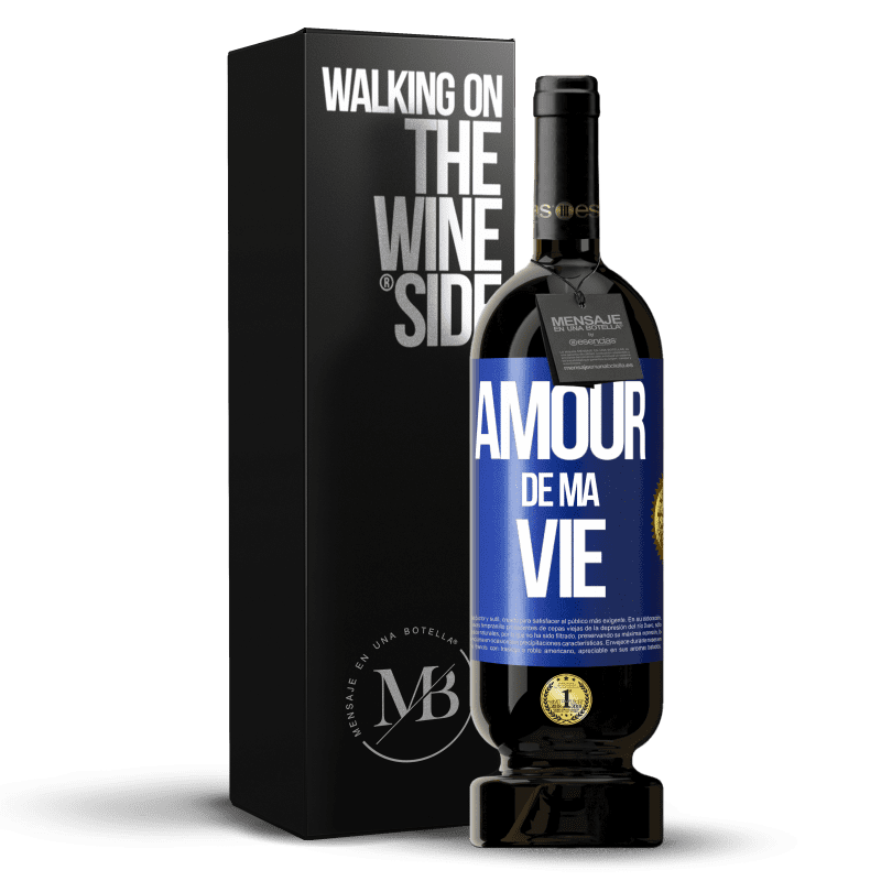 49,95 € Envoi gratuit | Vin rouge Édition Premium MBS® Réserve Amour de ma vie Étiquette Bleue. Étiquette personnalisable Réserve 12 Mois Récolte 2016 Tempranillo