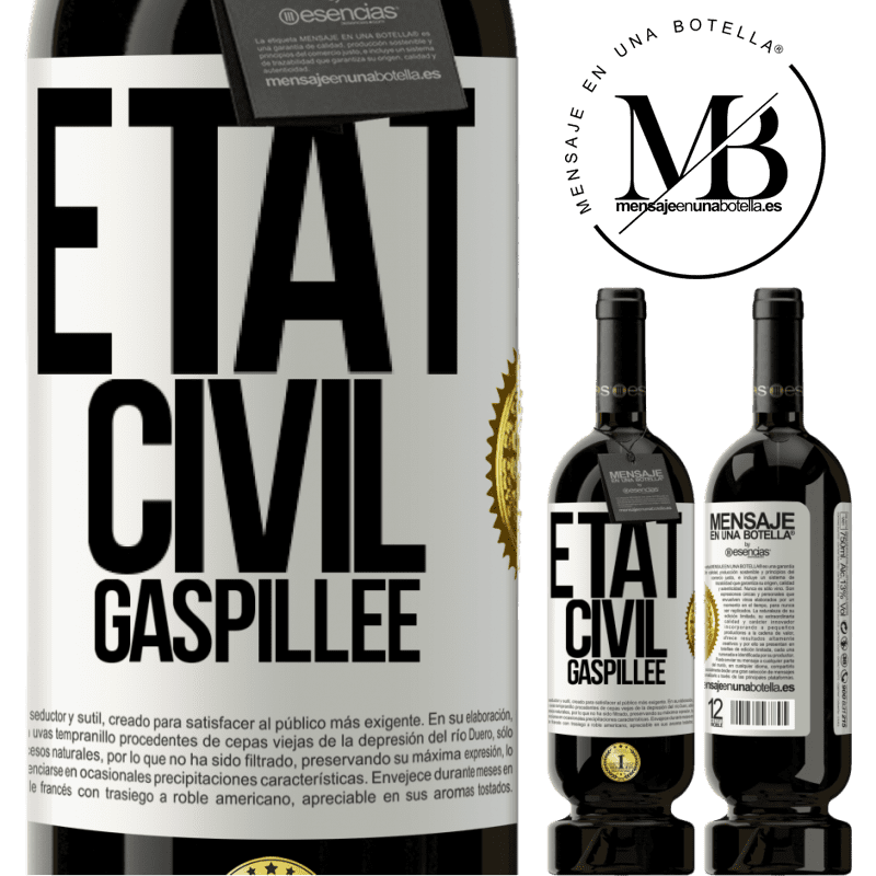 49,95 € Envoi gratuit | Vin rouge Édition Premium MBS® Réserve État civil: gaspillée Étiquette Blanche. Étiquette personnalisable Réserve 12 Mois Récolte 2016 Tempranillo