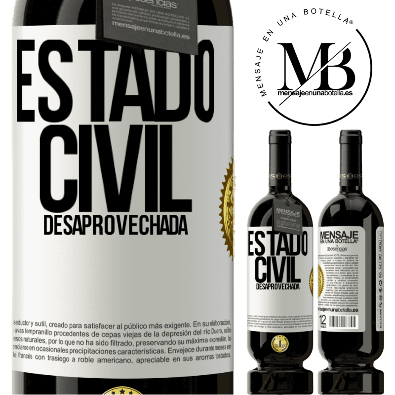 49,95 € Envío gratis | Vino Tinto Edición Premium MBS® Reserva Estado civil: desaprovechada Etiqueta Blanca. Etiqueta personalizable Reserva 12 Meses Cosecha 2016 Tempranillo