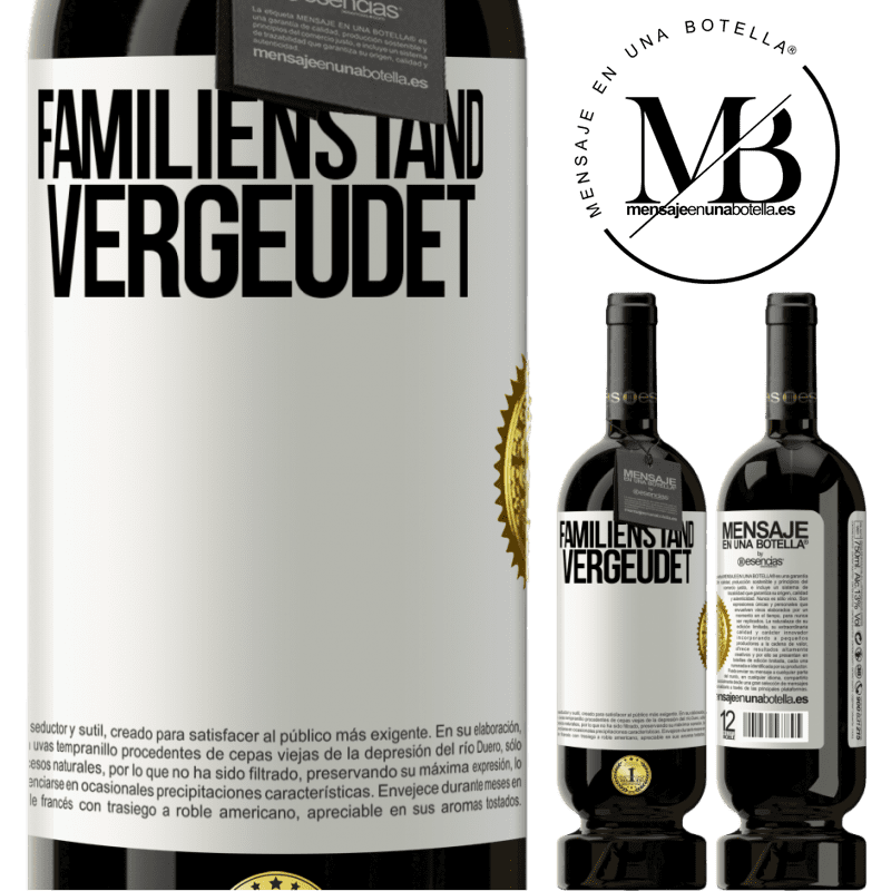 49,95 € Kostenloser Versand | Rotwein Premium Ausgabe MBS® Reserve Familienstand: vergeudet Weißes Etikett. Anpassbares Etikett Reserve 12 Monate Ernte 2014 Tempranillo